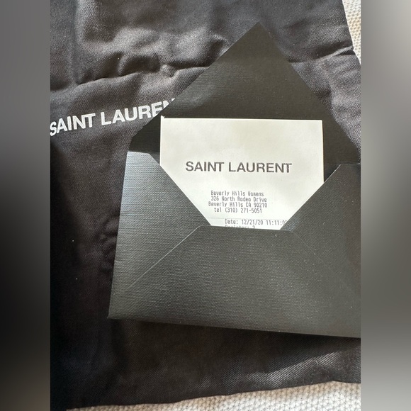 Auth YSL Cassandre Matelasse Card Case Grain De Poudre Embossed Leather in box - Picture 10 of 13